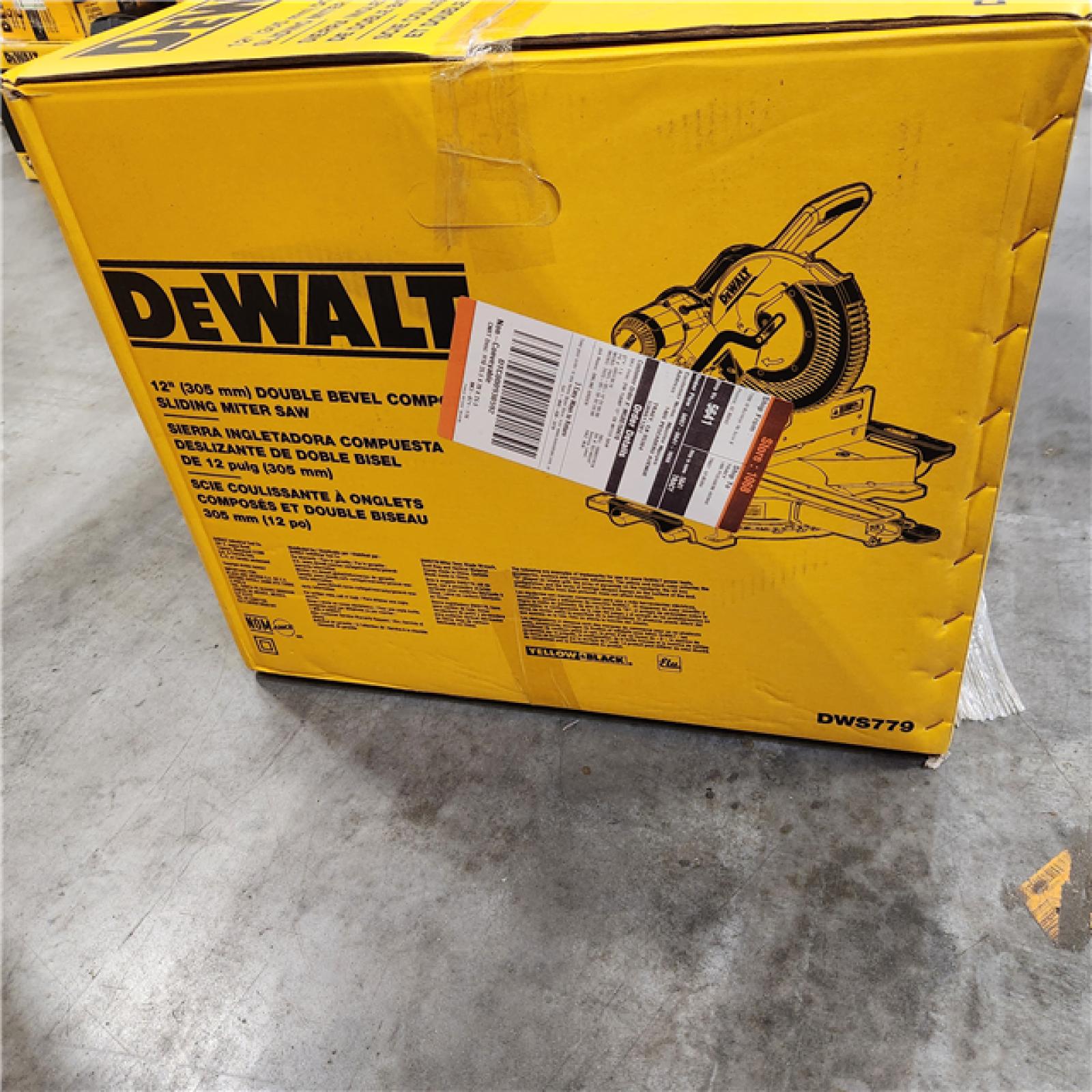 NEW- DeWalt 15 Amps 12 in. Corded Dual-Bevel Sliding Compound Miter Saw