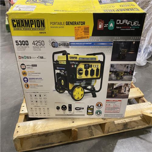 Dallas Location - As-Is Champion Power Equipment 5300/4250-Watt Dual Fuel Generator