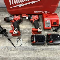 AS-IS Milwaukee FUEL 18V Lithium-Ion Brushless Cordless Hammer Drill and Impact Driver Combo Kit