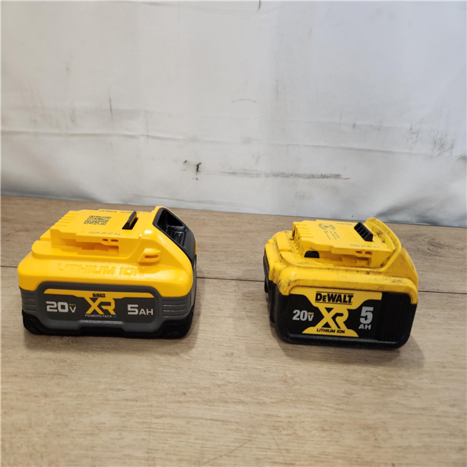 AS-IS- DEWALT POWERSTACK 20V Lithium-Ion 5.0Ah Battery Pack (2 Pack)