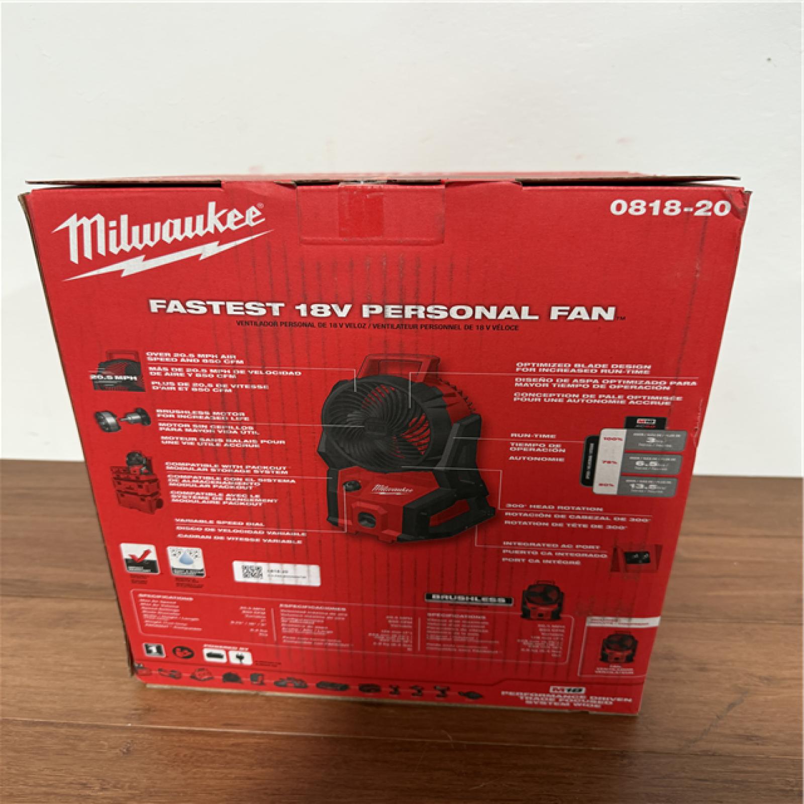 California NEW Milwaukee Packout Fan (Tool Only)