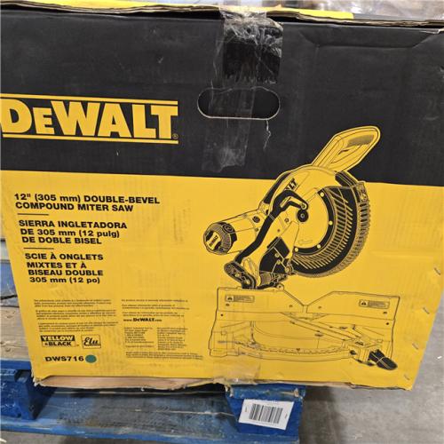 AS-IS DeWalt 15 Amp Corded 12 in. Compound Double Bevel Miter Saw