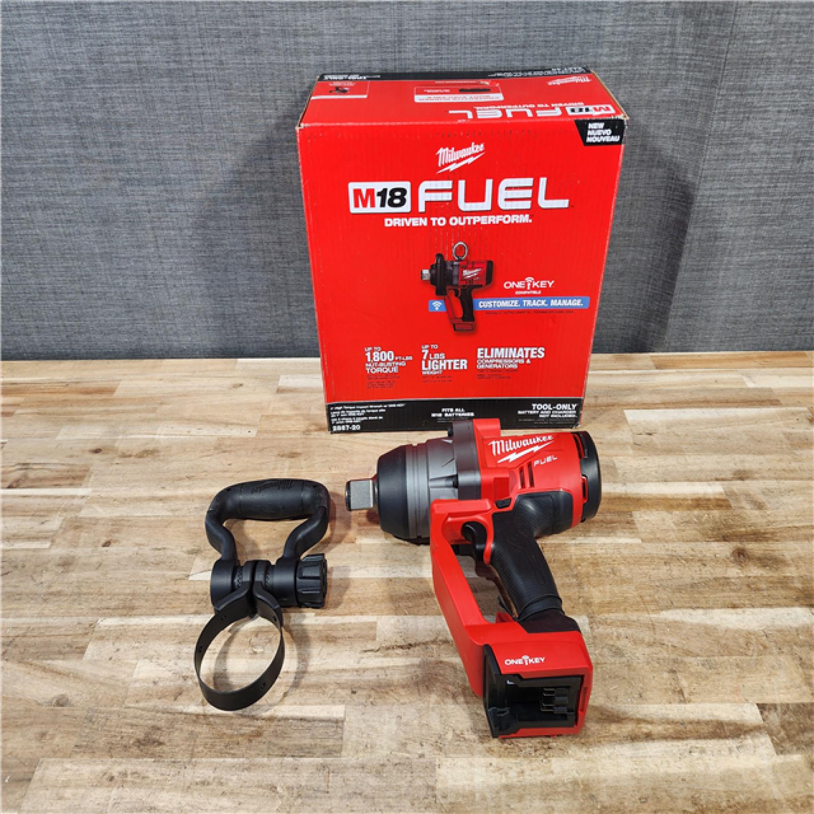 HOUSTON LOCATION - AS-IS (APPEARS LIKE NEW) Milwaukee FUEL ONE-KEY 18V Lithium-Ion Brushless Cordless 1 in. Impact Wrench with Friction Ring (Tool-Only)