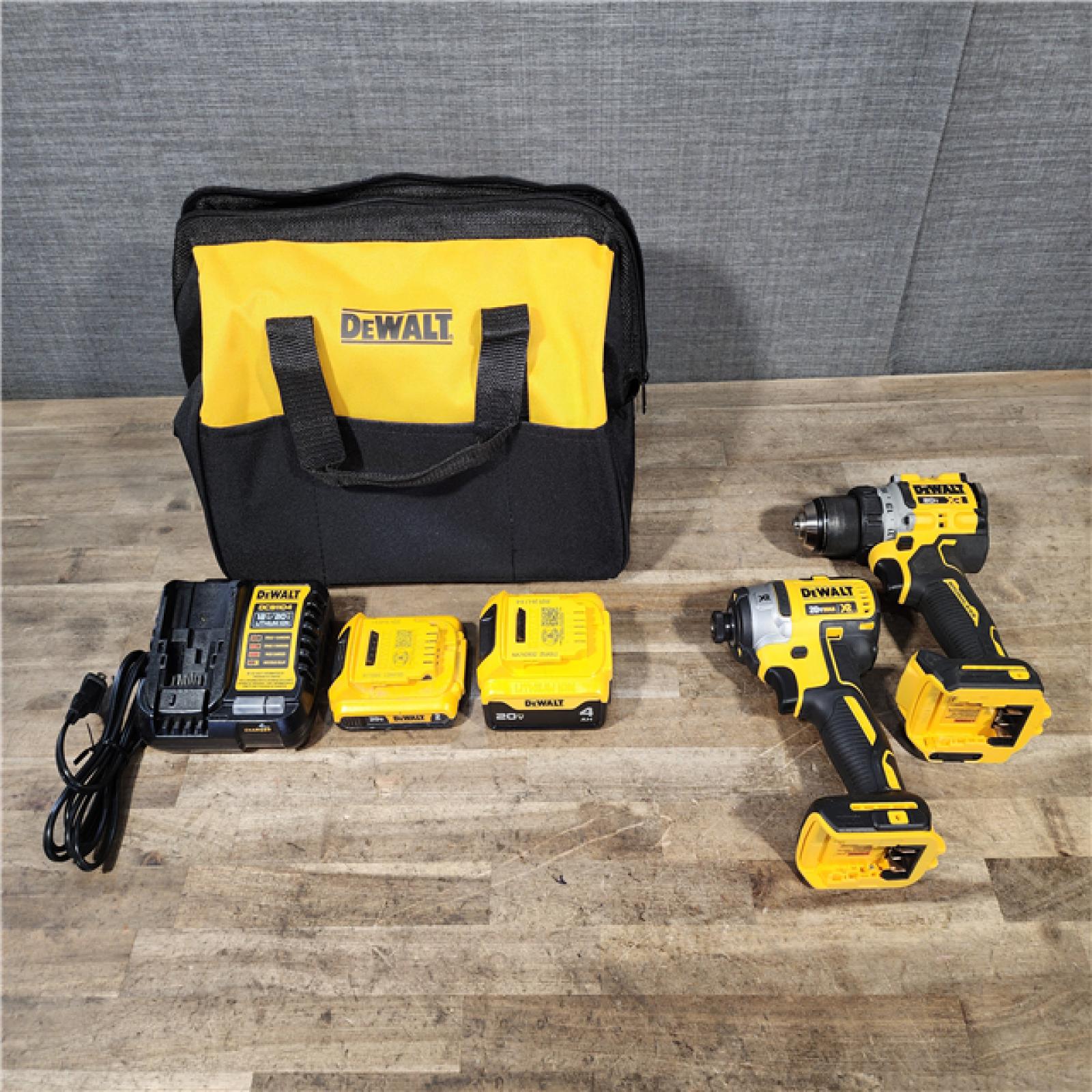HOUSTON LOCATION - AS-IS DEWALT 2 TOOL COMBO KIT W/ (2) BATTERY & CHARGER