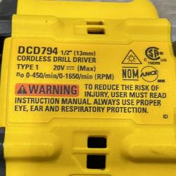 AS-IS DEWALT Atomic 20V Lithium-Ion Cordless Compact 1/2 in. Drill/Driver Kit