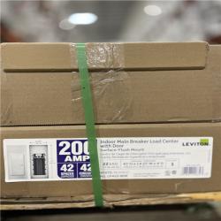 DALLAS LOCATION- NEW!- Leviton 200 Amp 42-Space  42-Circuit Indoor Load Center with Main Circuit Breaker  Door Included LP420-BDR (4 UNITS)