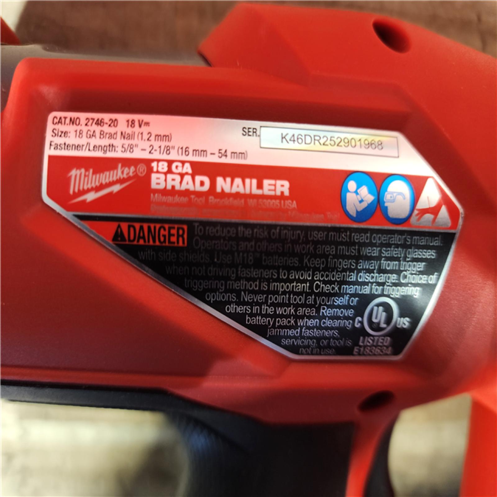 HOUSTON LOCATION - AS-IS Milwaukee FUEL 18-Volt Lithium-Ion Brushless Cordless Gen II 18-Gauge Brad Nailer (Tool-Only)