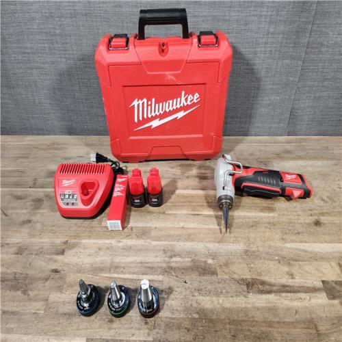HOUSTON LOCATION - AS-IS Milwaukee M12 12V Lithium-Ion Cordless PEX Expansion Tool Kit with (2) 1.5 Ah Batteries  (3) Expansion Heads and Hard Case