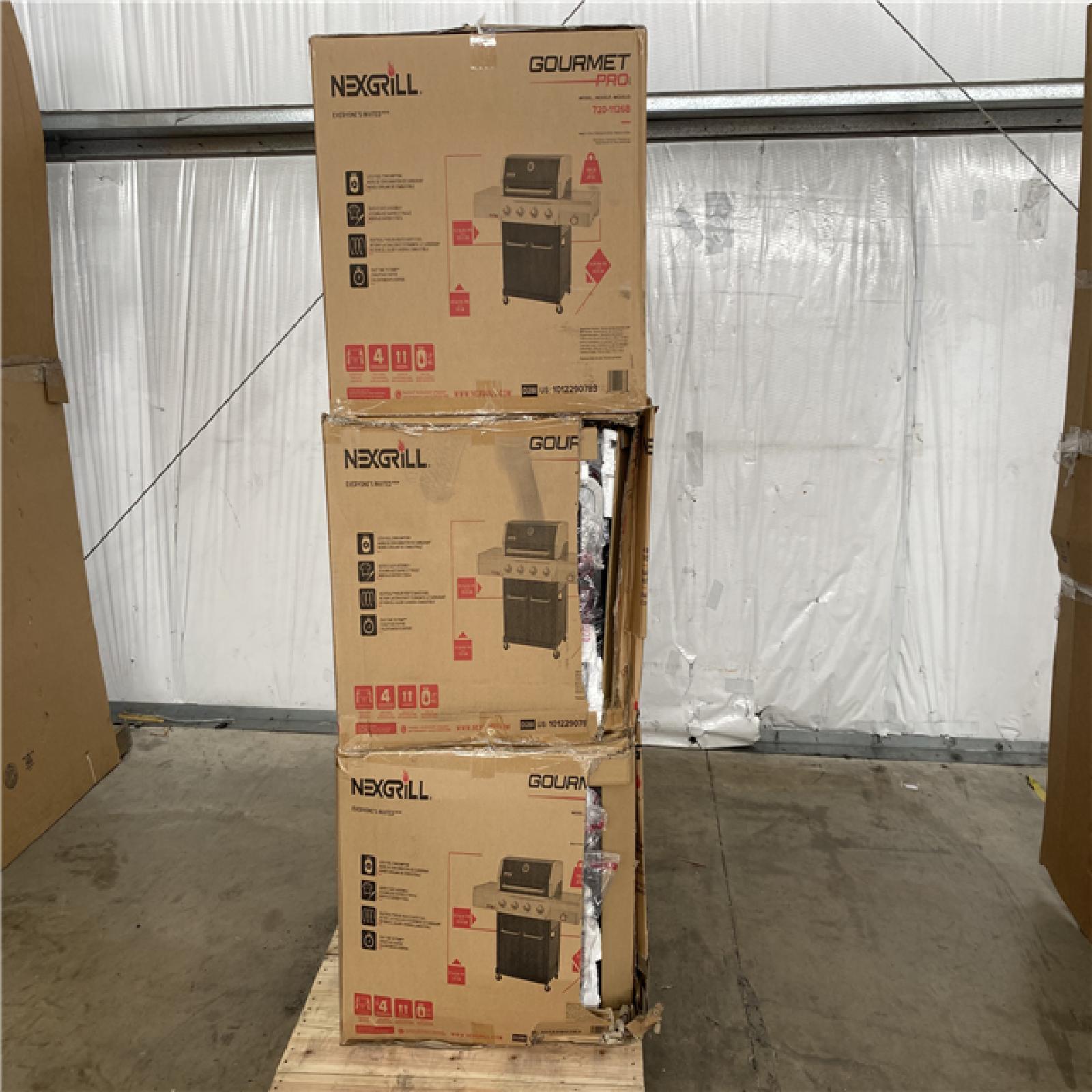 Houston Location AS IS - NexGrill 4 Burner Gas Grill with side burner