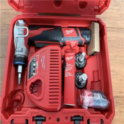 CALIFORNIA AS-IS MILWAUKEE M12 PEX EXPANDER KIT, INCLUDES (2) BATTERIES, CHARGER & HARD CASE: APPEARS IN EXCELLENT CONDITION