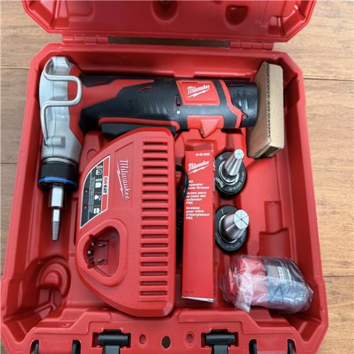 CALIFORNIA AS-IS MILWAUKEE M12 PEX EXPANDER KIT, INCLUDES (2) BATTERIES, CHARGER & HARD CASE: APPEARS IN EXCELLENT CONDITION