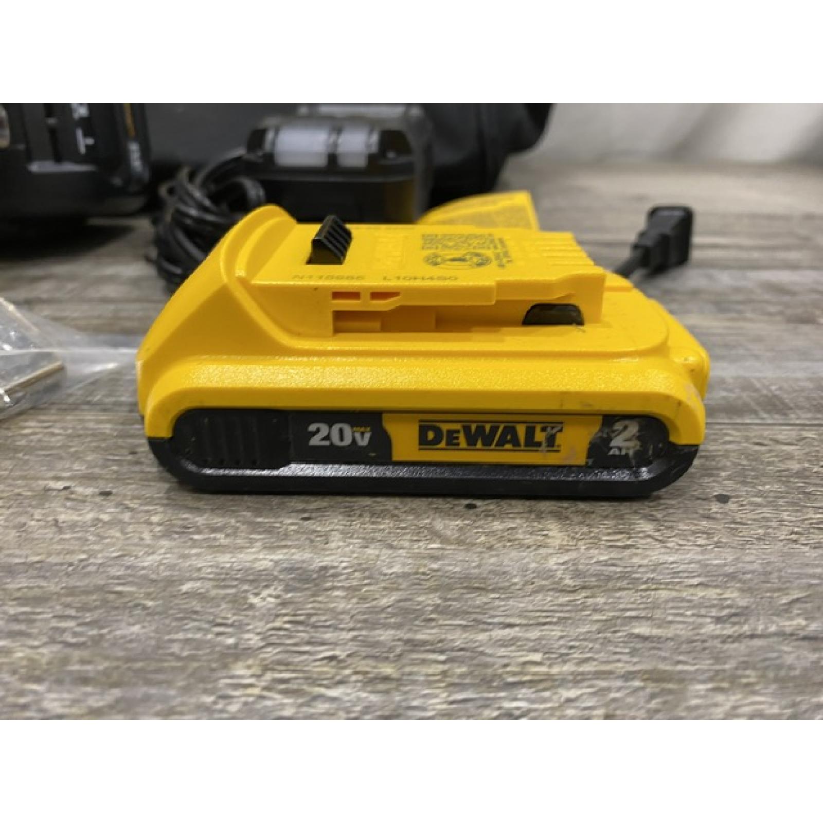 AS-IS DEWALT 20V MAX Lithium-Ion 15-Degree Electric Cordless Roofing Nailer Kit