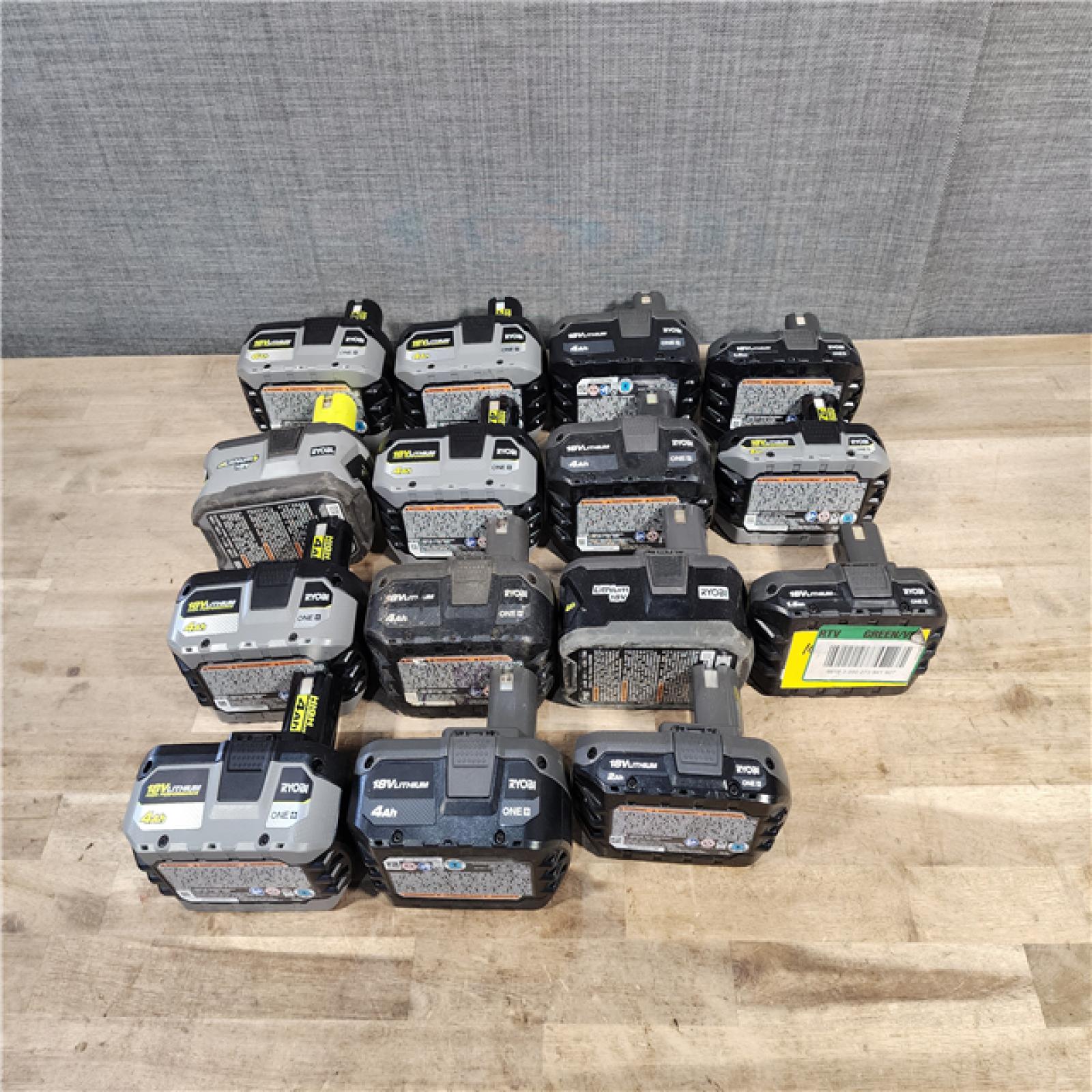 HOUSTON LOCATION - AS-IS RYOBI BATTERY PACK QTY - 15