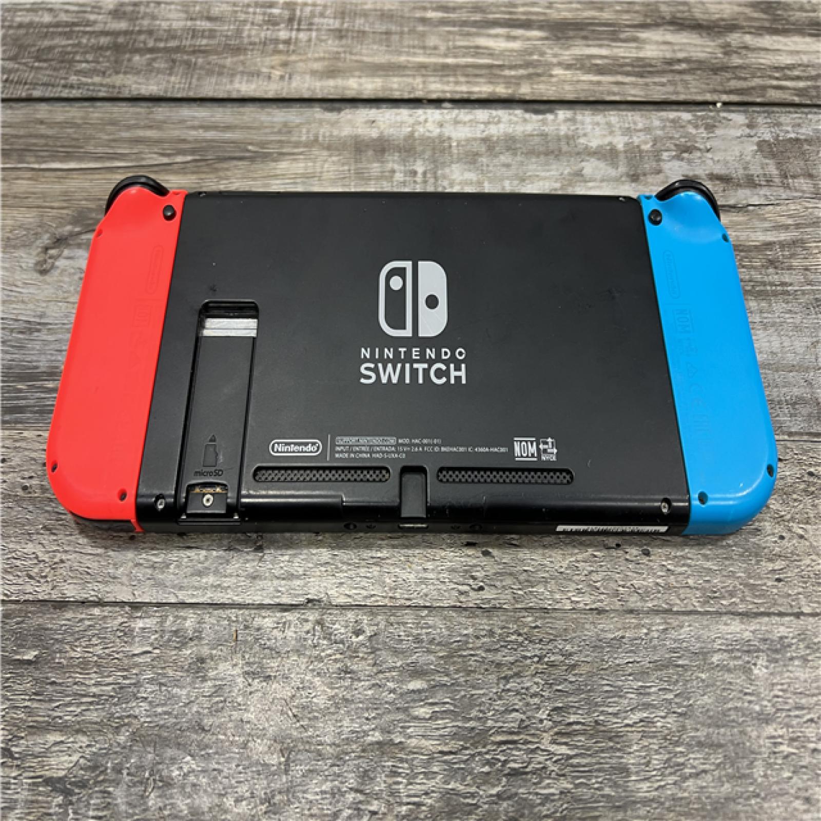 AS-IS Nintendo Switch (OLED) with Neon Red & Blue Joy-Con