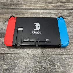 AS-IS Nintendo Switch (OLED) with Neon Red & Blue Joy-Con