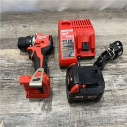 AS-IS Milwaukee 18V Lithium-Ion Brushless Cordless 1/2 in. Compact Hammer Drill/Driver Kit