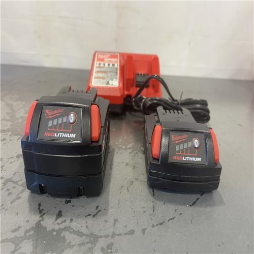 AS-IS- Milwaukee M18 18-Volt Lithium-Ion Starter Kit with One 5.0 Ah and One 2.0 Ah Battery and Charger