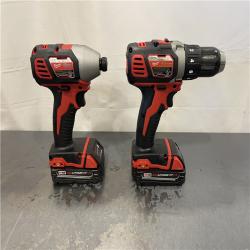 AS-IS - Milwaukee M18 18V Lithium-Ion Cordless Drill Driver/Impact Driver Combo Kit (2-Tool)