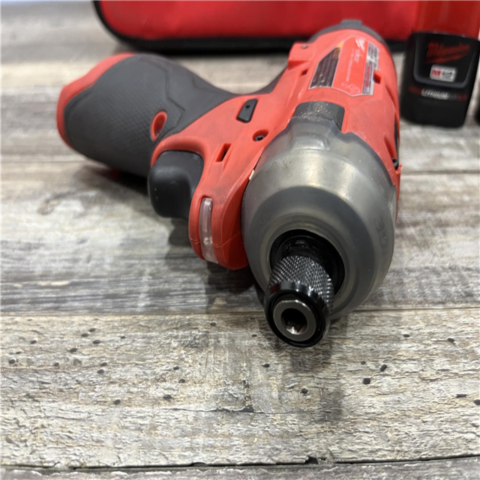 AS-IS Milwaukee FUEL SURGE 12V Lithium-Ion Brushless Cordless 1/4 in. Hex Impact Driver Compact Kit