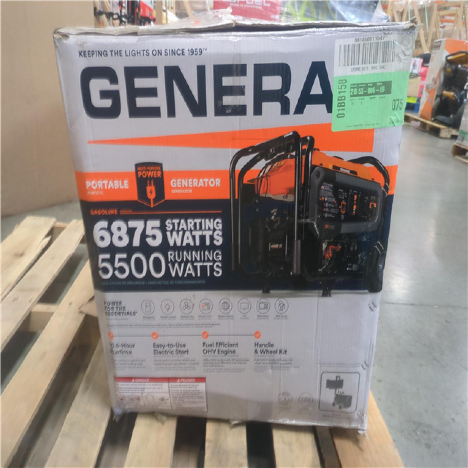 CALIFORNIA AS-IS GENERAC PORTABLE POWER GENERATOR