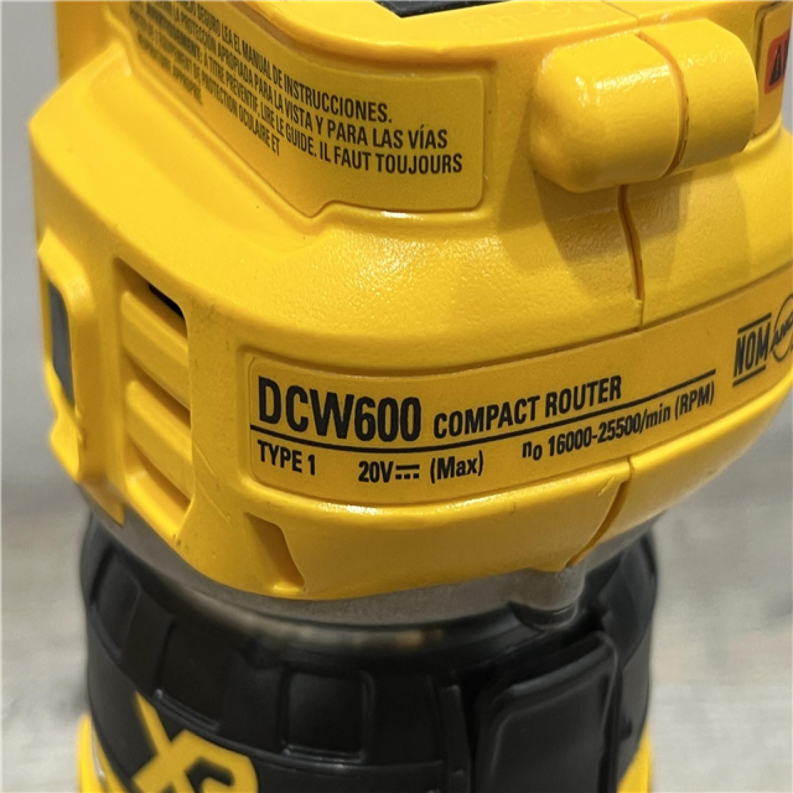 AS-IS DEWALT 20V MAX XR Cordless Brushless Fixed Base Compact Router (Tool Only)