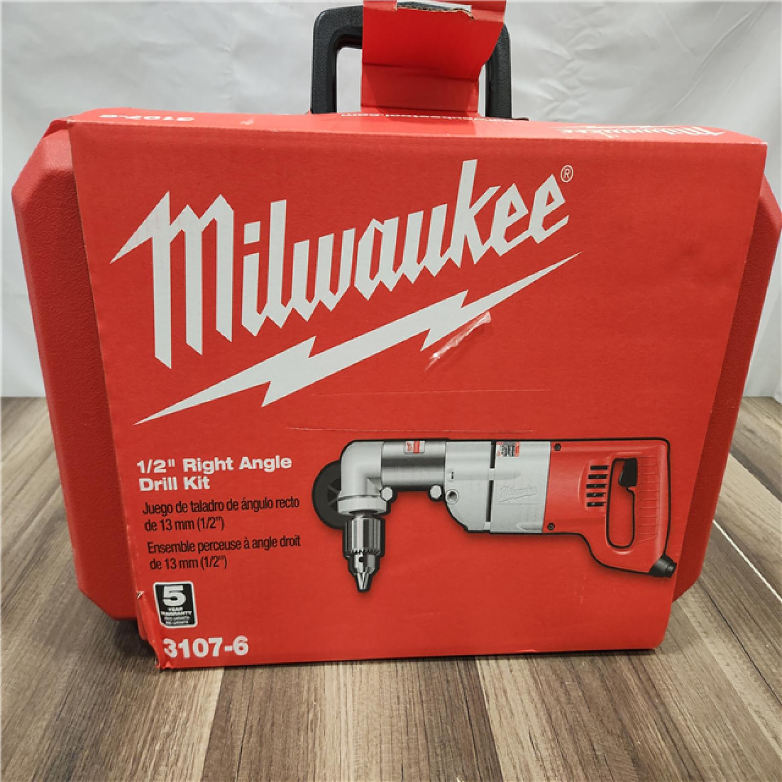 AS-IS Milwaukee 7 Amp Corded 1/2 in. Corded Right-Angle Drill Kit with Hard Case