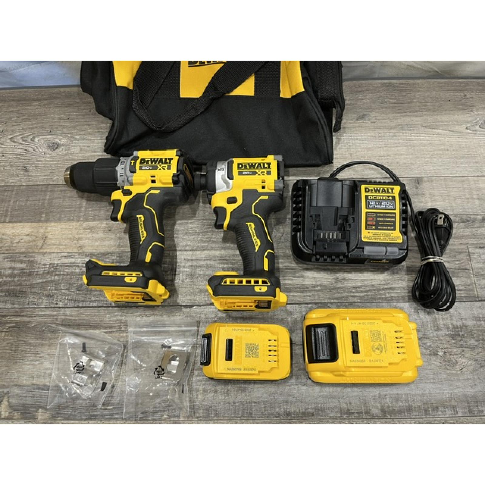 AS-IS DEWALT 20V XR Lithium-Ion Cordless 2-Tool Combo Kit