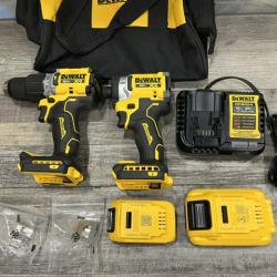 AS-IS DEWALT 20V XR Lithium-Ion Cordless 2-Tool Combo Kit
