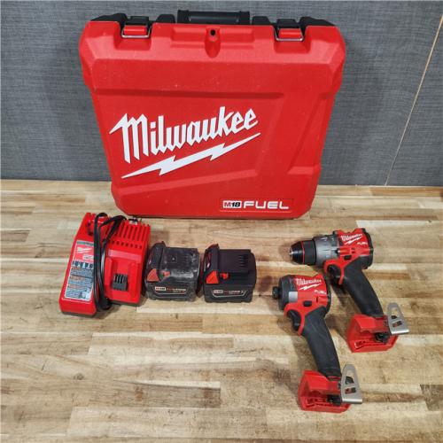 HOUSTON LOCATION - AS - IS Milwaukee FUEL 18V Lithium-Ion Brushless Cordless Hammer Drill and Impact Driver Combo Kit