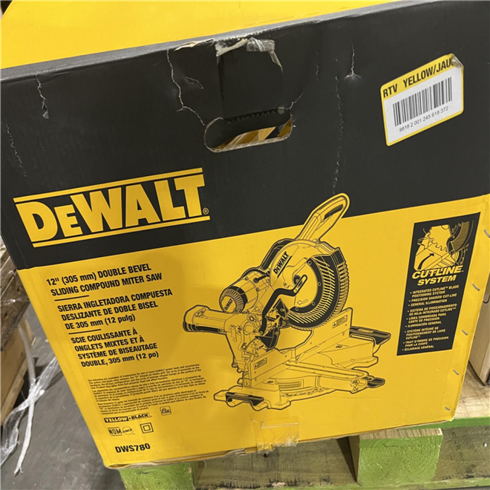 As-Is- DeWALT  12in Double Bevel Sliding Compound Miter Saw