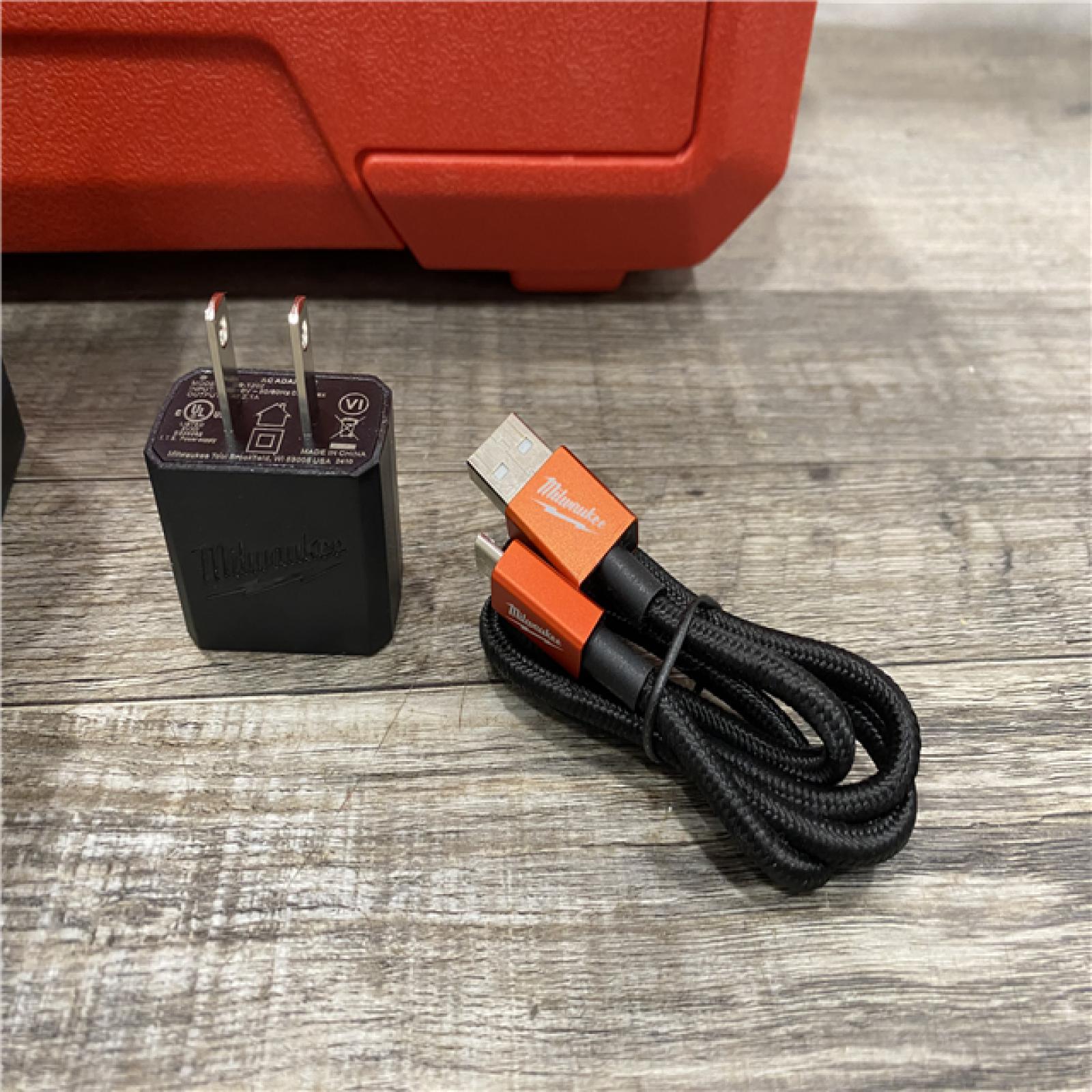 AS-IS Milwaukee Green 100 ft. Cross Line and Plumb Points Rechargeable Laser Level Kit