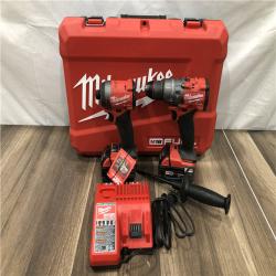 AS-IS Milwaukee FUEL 18V Lithium-Ion Brushless Cordless Hammer Drill and Impact Driver Combo Kit