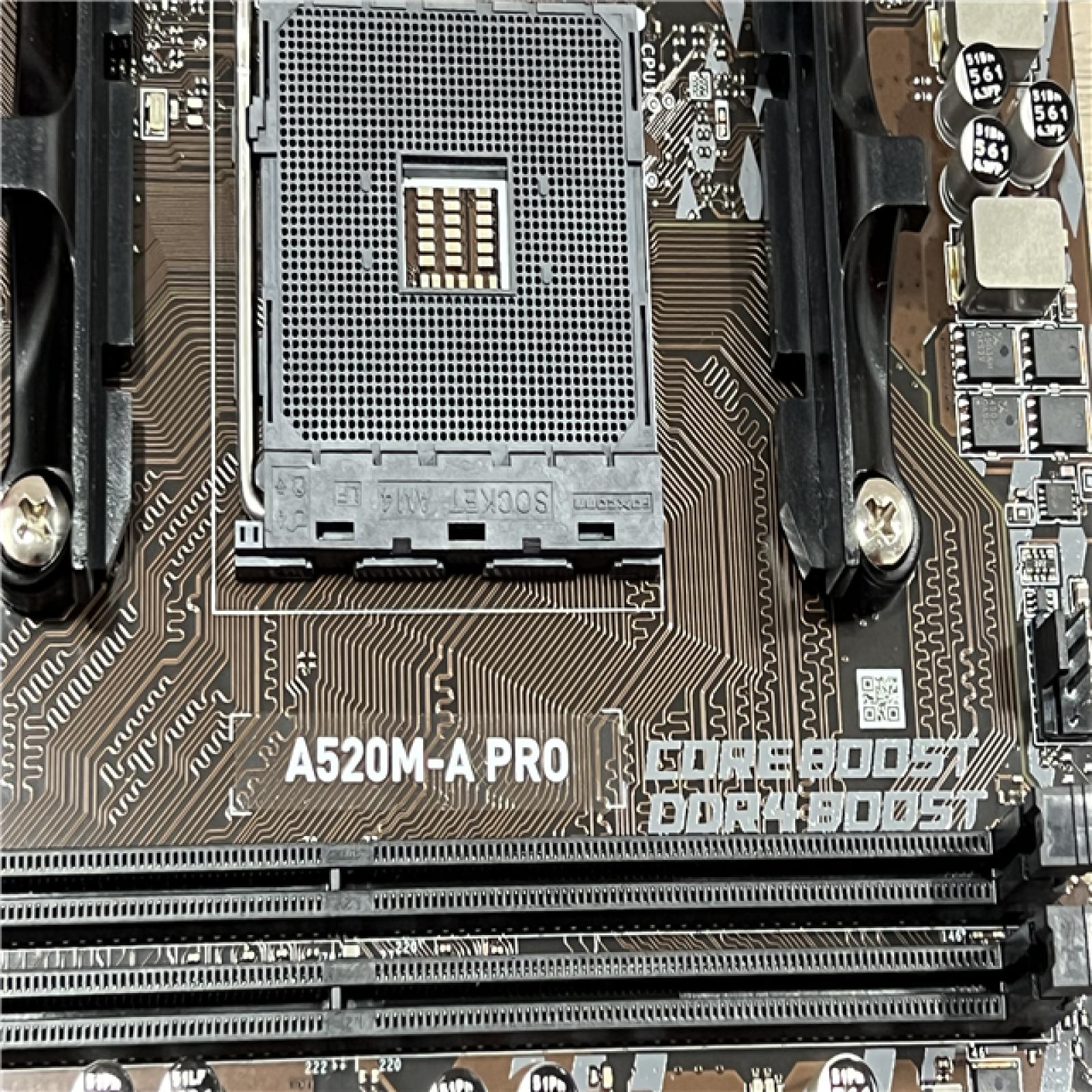 AS-IS MSI A520M-a PRO V1 Gaming Motherboard (AMD Ryzen 5000  AM4  DDR4  PCIe 3.0  SATA 6Gb/s  M.2  USB 3.2 Gen 1  DVI/HDMI  Micro-ATX)