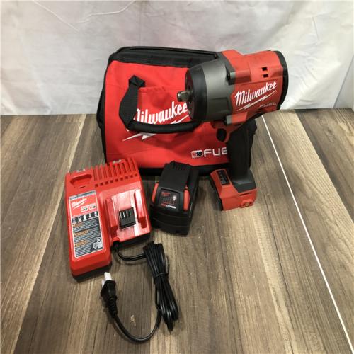 AS-IS Milwaukee FUEL 18V Lithium-Ion Brushless Cordless 1/2 in. Impact Wrench w/Friction Ring Kit