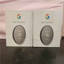 Phoenix AS-IS Google Nest Thermostat - Smart Programmable Wi-Fi Thermostat - Charcoal (2-Pack)