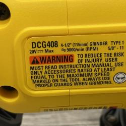 AS-IS DEWALT 20V MAX Cordless Brushless 4-1/2 in. Angle Grinder with Paddle Switch (Tool Only)