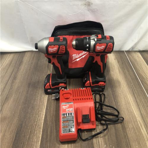 AS-IS Milwaukee 18V Lithium-Ion Cordless Drill Driver/Impact Driver Combo Kit