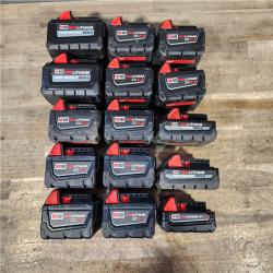 HOUSTON LOCATION - AS-IS MILWAUKEE BATTERY PACK QTY - 15