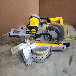 HOUSTON LOCATION - AS-IS DEWALT 15 Amp Corded 12 in. Double Bevel Sliding Compound Miter Saw with XPS Technology  Blade Wrench and Material Clamp