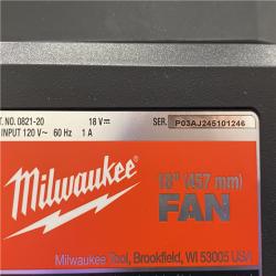 AS-IS Milwaukee Brushless Cordless Hybrid 18 in. Variable Speed Fan (Tool Only)