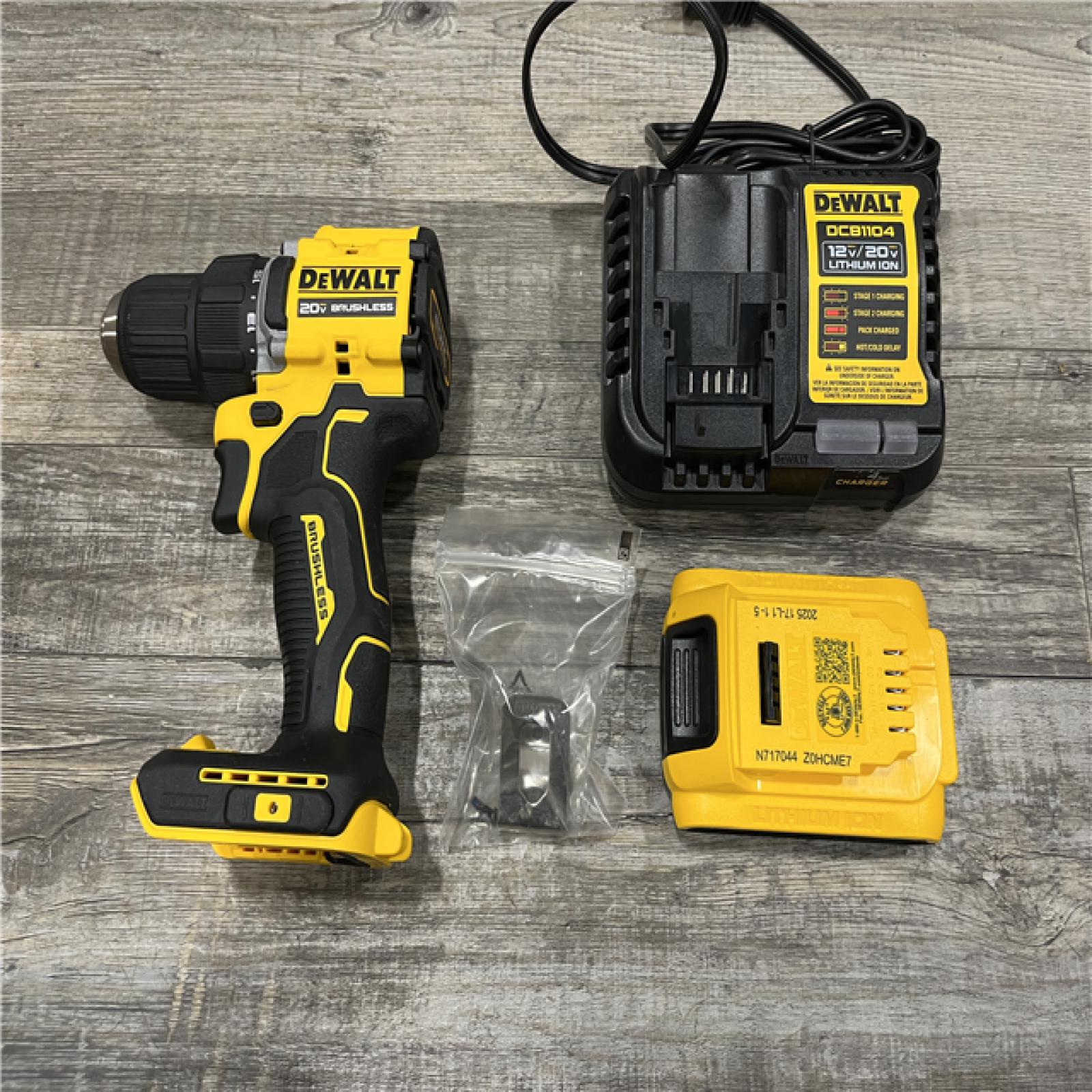 AS-IS DEWALT Atomic 20V Lithium-Ion Cordless Compact 1/2 in. Drill/Driver Kit
