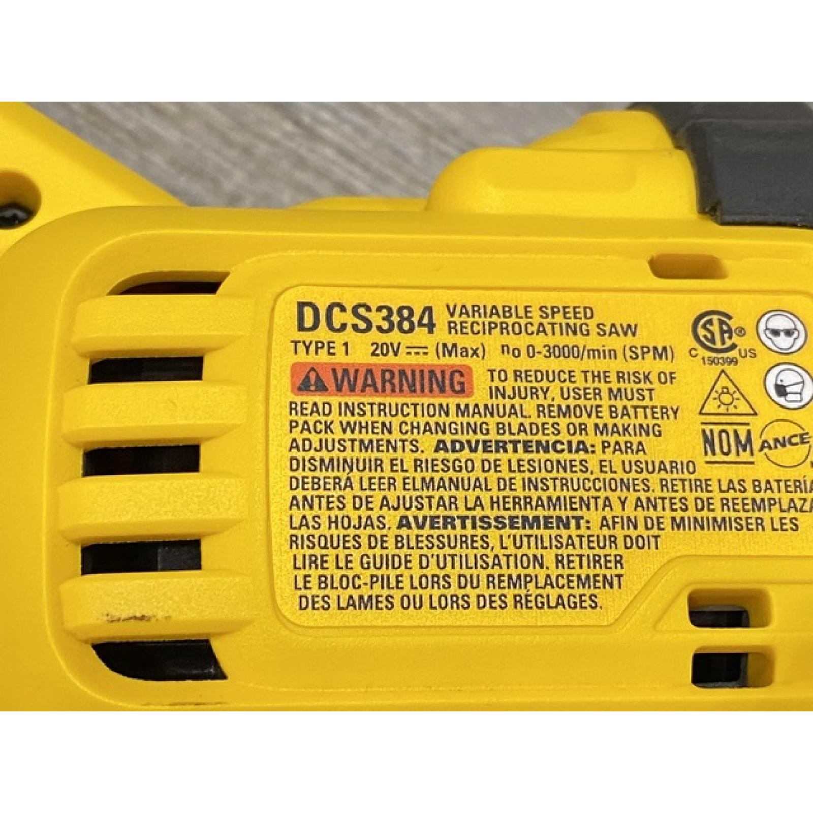 AS-IS DEWALT 20-Volt XR Cordless Reciprocating Saw (Tool Only)