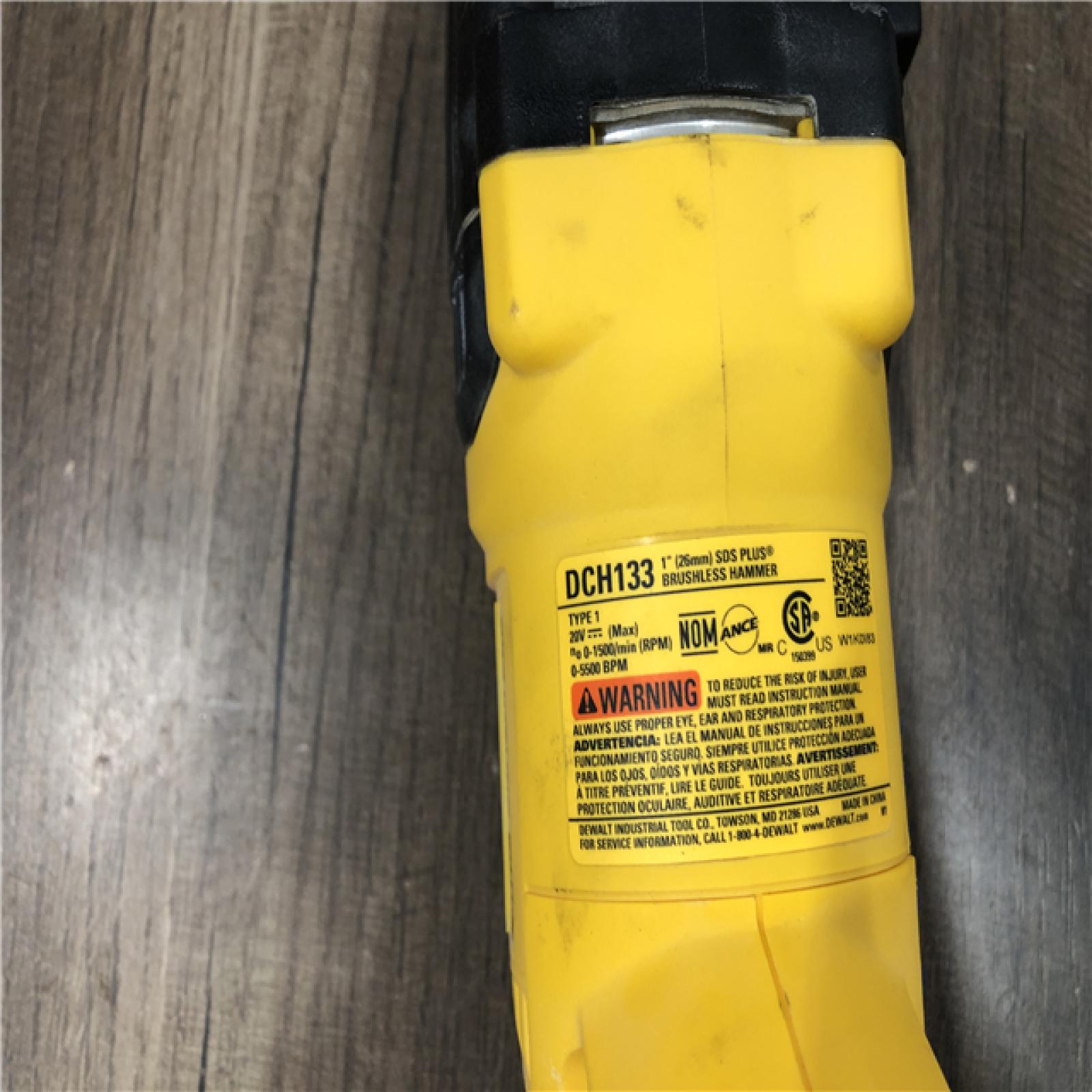 AS-IS DEWALT 20V MAX Cordless Brushless 1 in. SDS Plus D-Handle Concrete and Masonry Rotary Hammer (Tool Only)