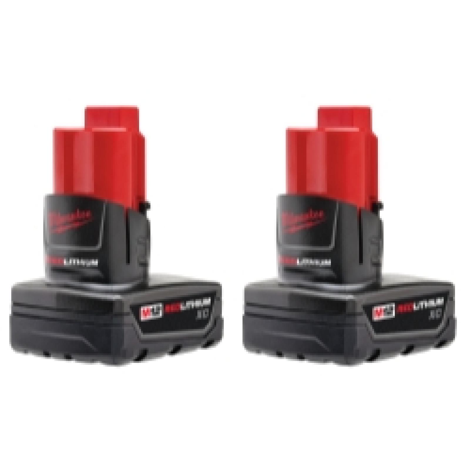 NEW - Milwaukee 12-Volt Lithium-Ion XC Extended Capacity 3.0 Ah Battery Pack (2-Pack)