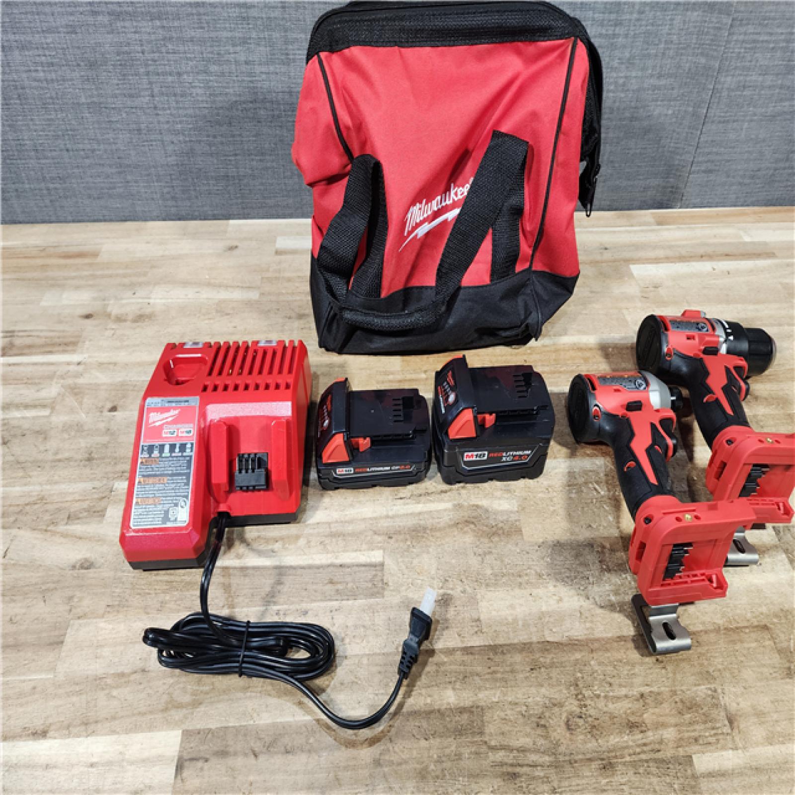 HOUSTON LOCATION - AS - IS Milwaukee 18-Volt Lithium-Ion Brushless Cordless Compact Hammer Drill/Impact Combo Kit