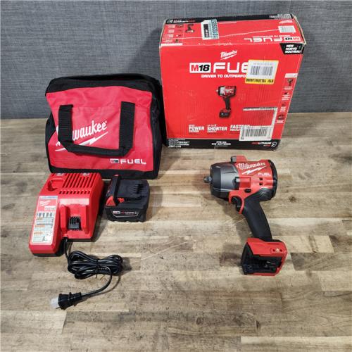 HOUSTON LOCATION - AS-IS Milwaukee M18 1/2 in. Cordless Brushless High Torque Impact Wrench Kit (Battery & Charger)