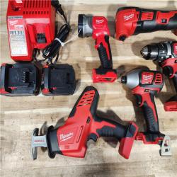 HOUSTON LOCATION - AS-IS MILWAUKEE 5 TOOL COMBO KIT W/ (2) BATTERY & CHARGER