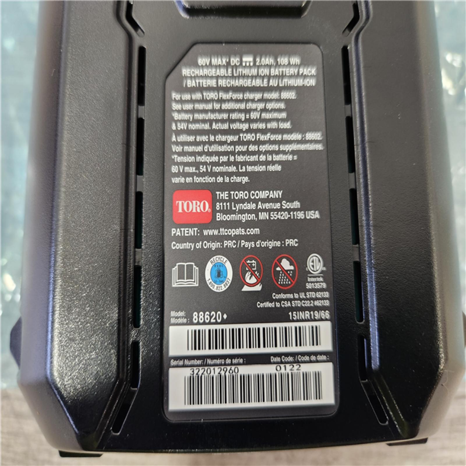 Phoenix Location Toro 60 -Volt, 2 Ah 1 -Pack Lithium Ion (Li-ion) Battery (3-Pack)