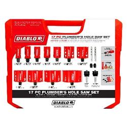 New! - Plumber's Bi-Metal Hole Saw Set (17-Piece)