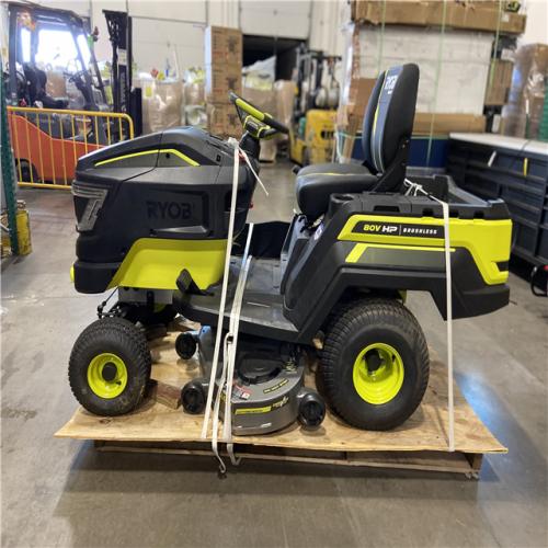 DALLAS LOCATION - Ryobi 46 T46Li 80V Battery Electric Riding Lawn Mower Tractor RYRM8007